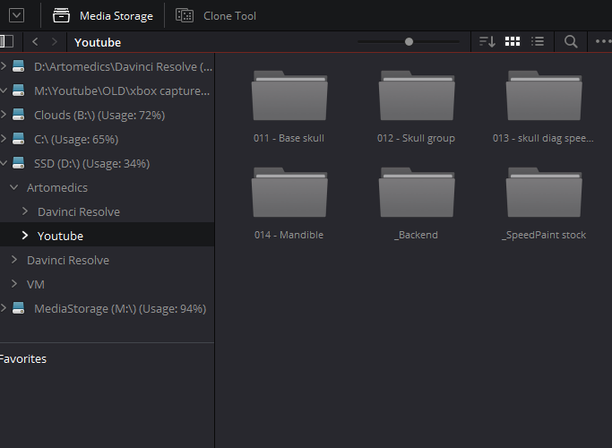 davinci resolve 17 adding media storage folders explore tab