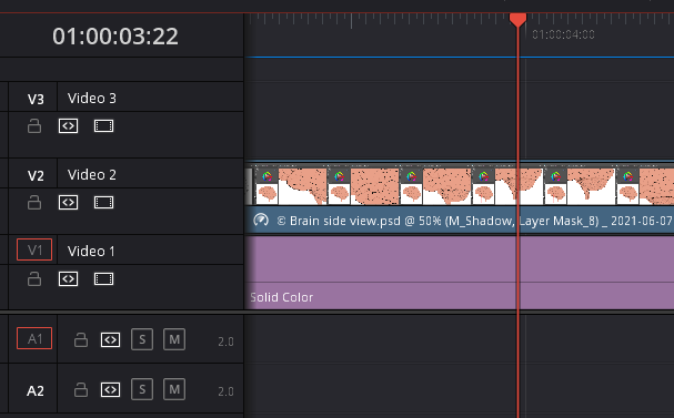 davinci resolve 17 timeline audio video tracks